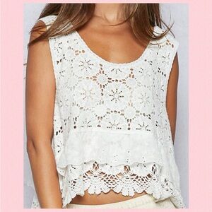💖POL Lace Crochet Tank💖